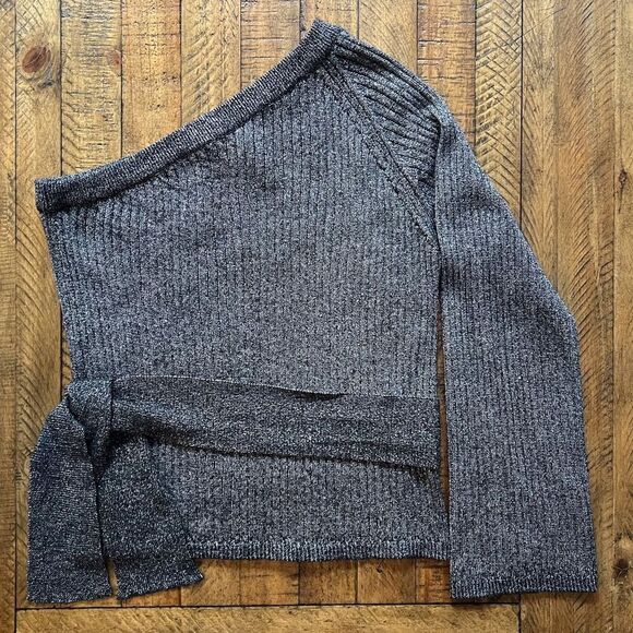 ELEVEN SIX Nova One-Shoulder Alpaca Blend Sweater - Picture 3 of 5